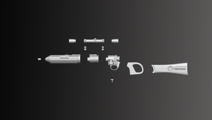 EE3 Boba Fett 3D printed Blaster by - Galactic Armory