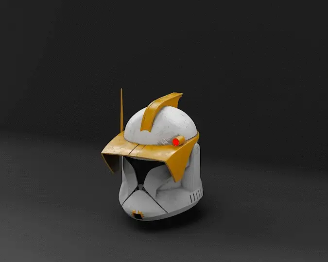Phase 1 Clone Commander Helmet 3D Print - Raw DIY Kit – Galactic Armory Star Wars Cosplay - Image 4