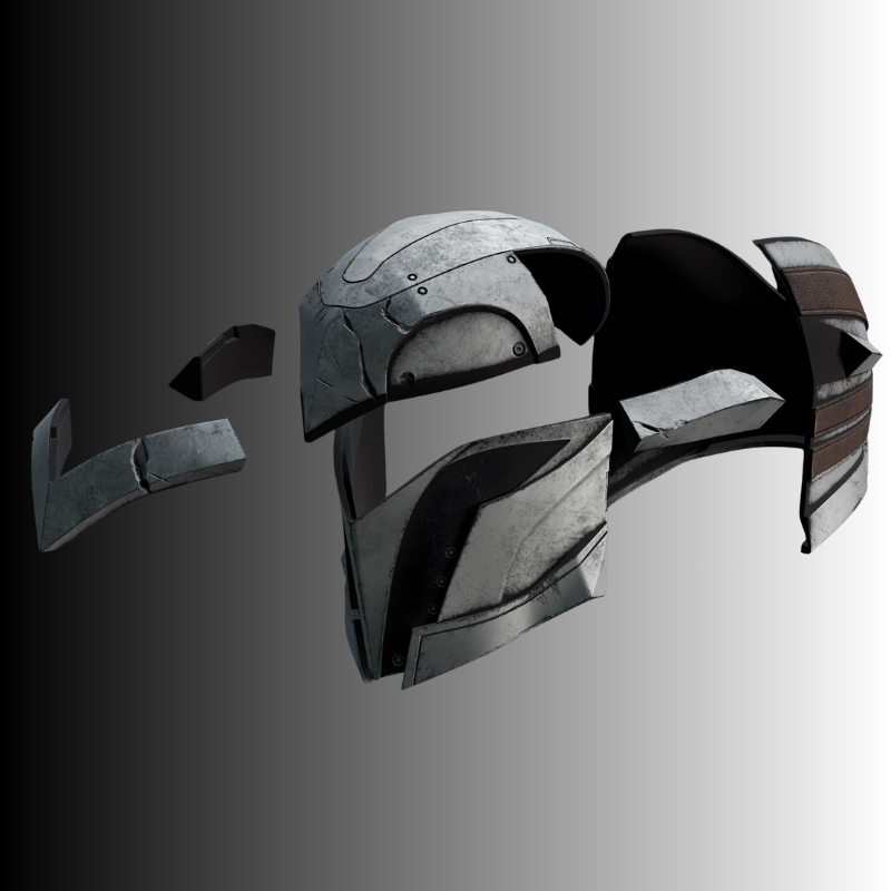 Warlock Hexer Raw 3D printed Helmet - DIY kit by Dungeons and Starships