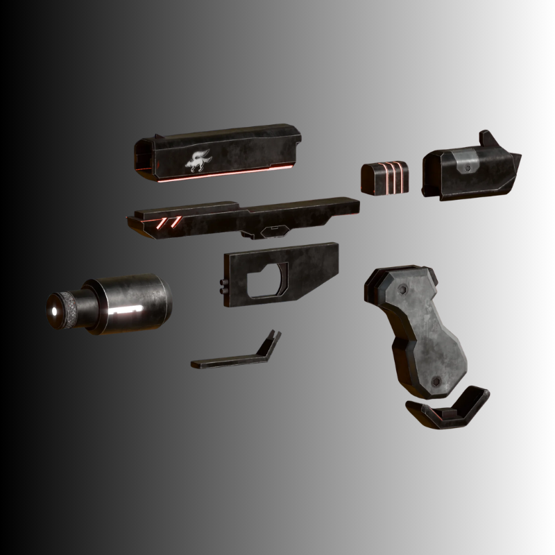 Star Fox Laser Pistol 3D Print RAW DIY KIT by Dungeons&Starship's