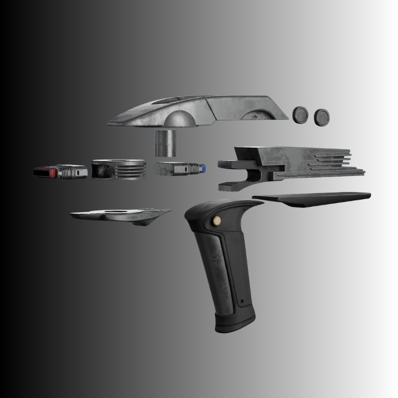 Type 1B Phaser 3D Print RAW DIY KIT by Dungeons&Starship's