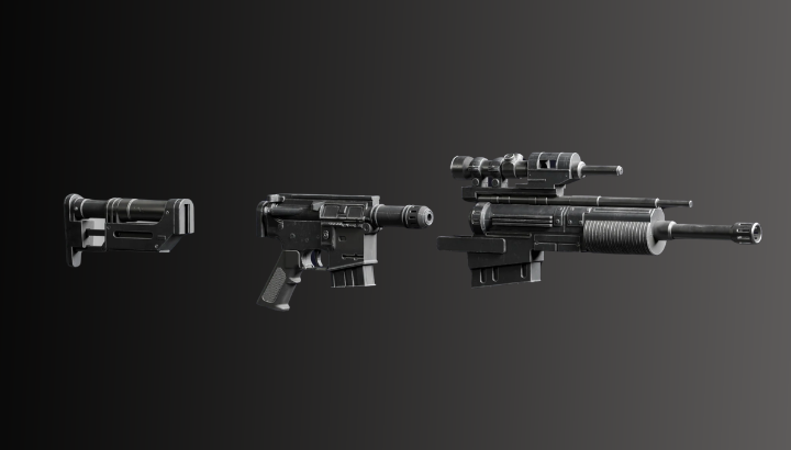 A280 CFF Blaster Rifle 3D Print RAW DIY KIT by Dungeons&Starship's