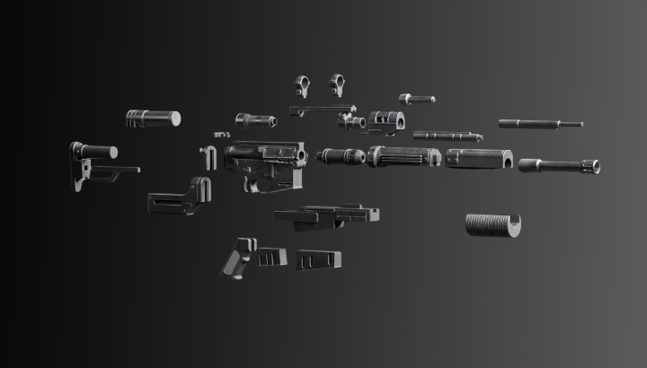 A280 CFF Blaster Rifle 3D Print RAW DIY KIT by Dungeons&Starship's