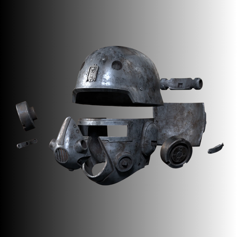 Brotherhood of Steel Recon Helmet RAW DIY Kit by Dungeons and Starships | Wearable PETG Cosplay Helmet - Image 3