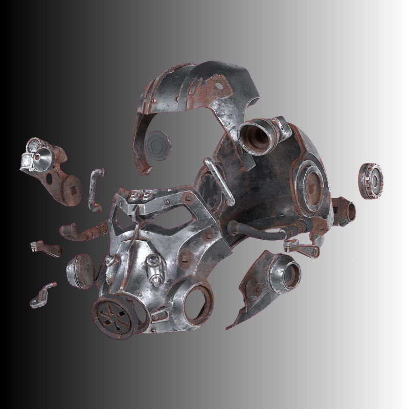 T-60 Power Armour Helmet Raw DIY kit - by Dungeons and Starships