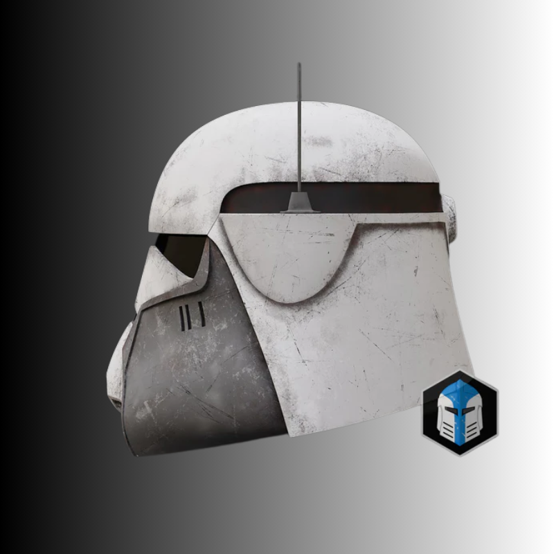 Commander Bacara Raw 3D printed Helmet - DIY kit - by Galactic Armory