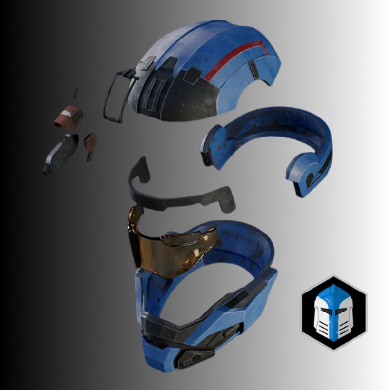 Reach Carter Helmet raw DIY KIT  by Galactic Armory