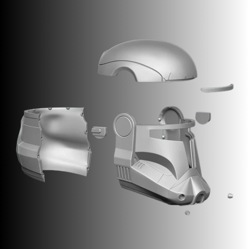 Republic Commando Helmet RAW 3D Printed DIY Kit by Galactic Armory | Wearable PETG Cosplay Helmet - Image 4