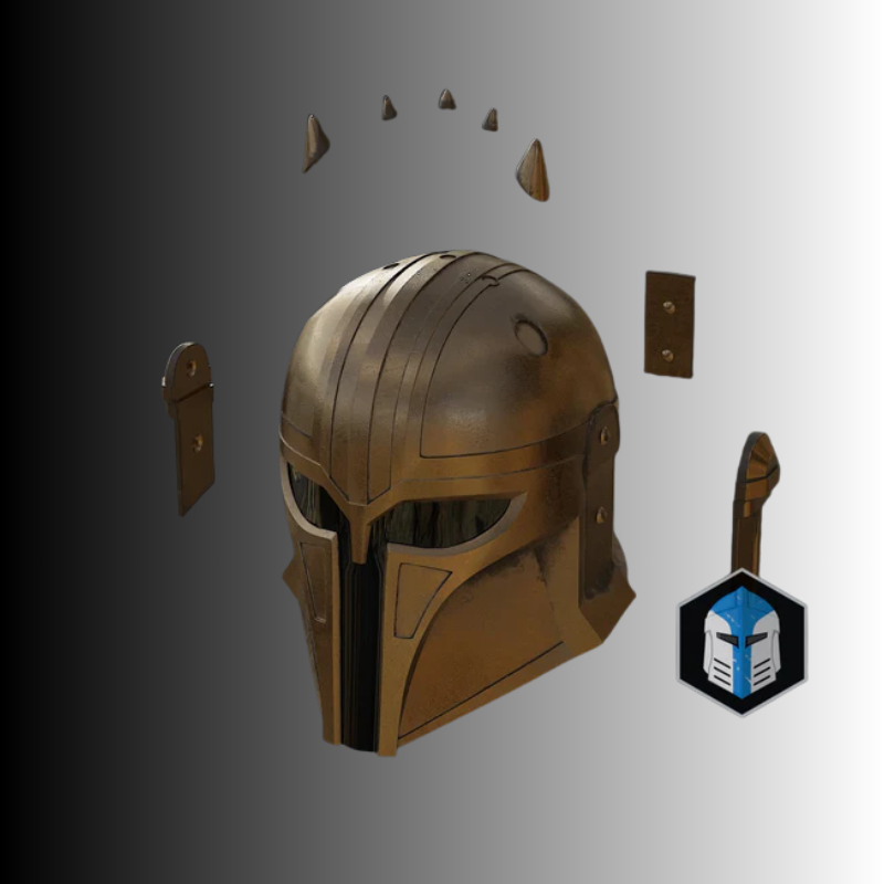 The Armorer Helmet RAW 3D Printed DIY Kit by Galactic Armory | Wearable PETG Cosplay Helmet - Image 4