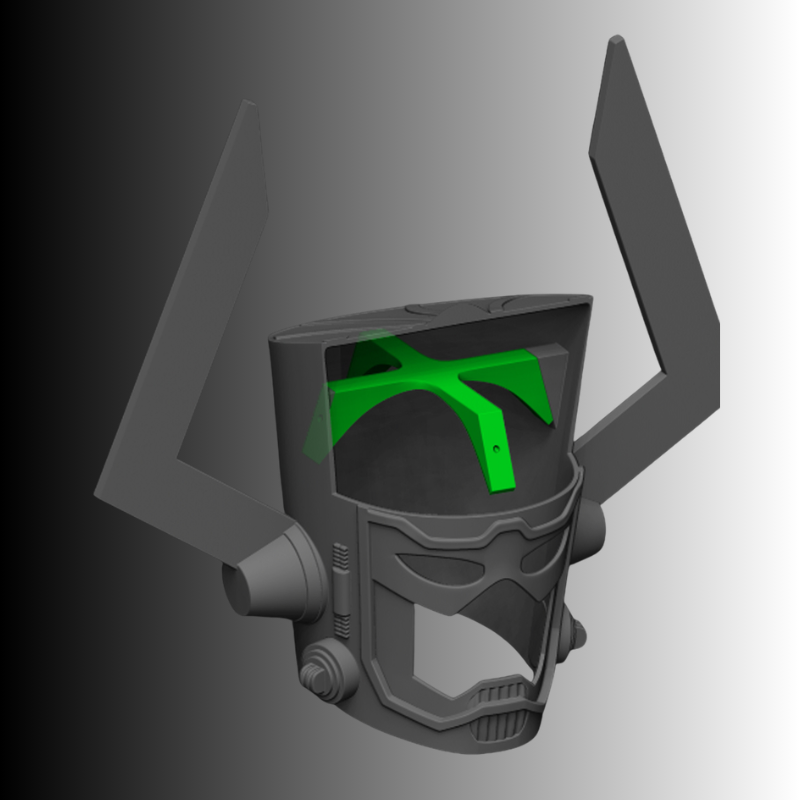 Galactus Comic Style Helmet RAW 3D Printed DIY Kit | Wearable PETG Cosplay Helmet - Image 3