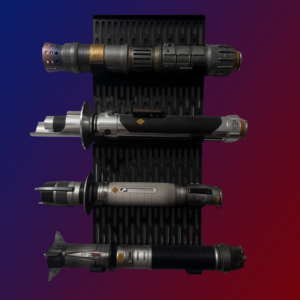 Dual Lightsaber Hilt Wall Mount – 3D Printed Star Wars Display