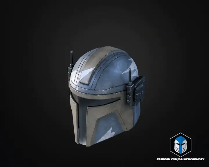 Mando Strength Helmet RAW 3D Printed DIY Kit by Galactic Armory | Wearable PETG Cosplay Helmet - Image 5