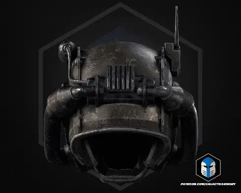 NCR Ranger Power Armour Helmet RAW DIY Kit by Galactic Armory | Wearable PETG Cosplay Helmet - Image 6