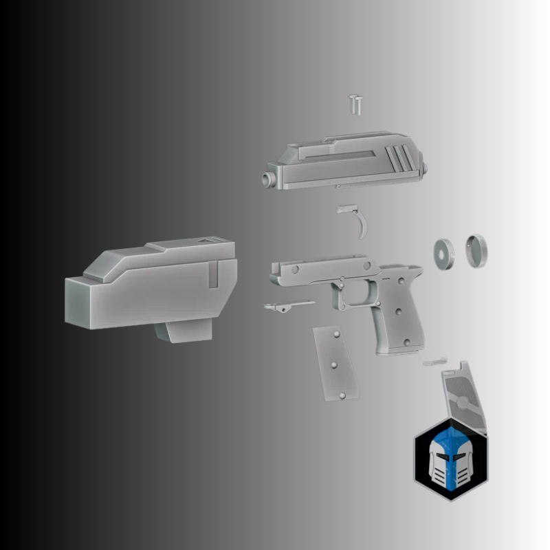 DC-17 Clone Blaster 3D Printed RAW DIY KIT - by Galactic Armory