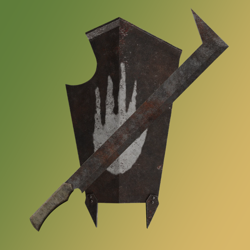 Uruk Hai Sword and Shield DIY KIT by Dungeons and StarShips