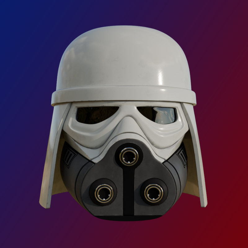 Snow Trooper Helmet (Mando&Grogu) RAW 3D print DIY KIT by Mystery Makers