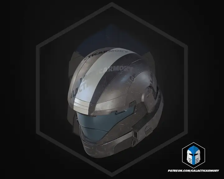 ODST Rookie Helmet Raw 3D Printed DIY Kit – Galactic Armory Halo Cosplay Helmet - Image 3